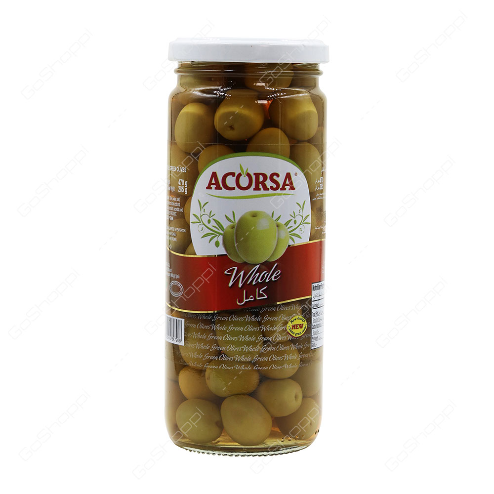 Acorsa Whole Green Olives 470 g