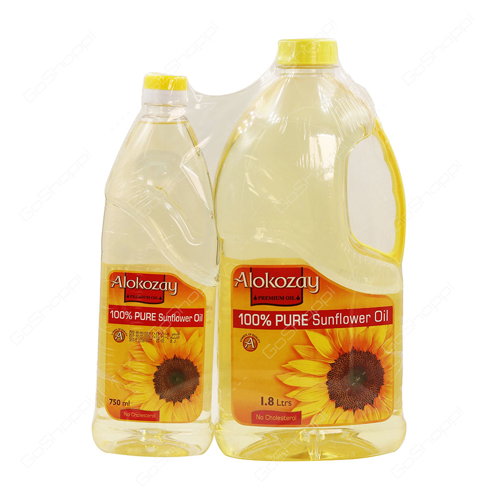 Alokozay Pure Sunflower Oil Pack with 750ml 1.8 l