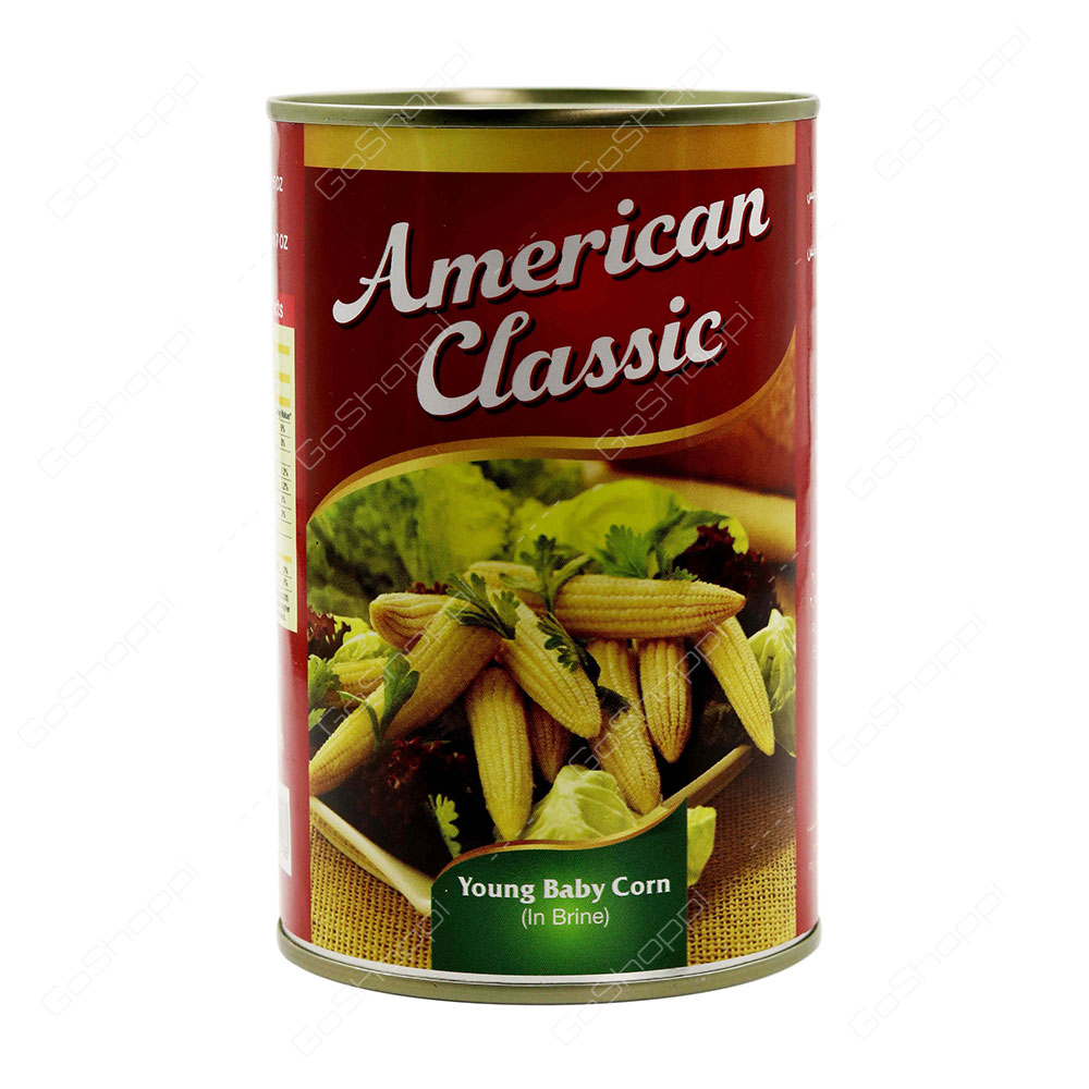 American Classic Young Baby Corn In Brine 425 g
