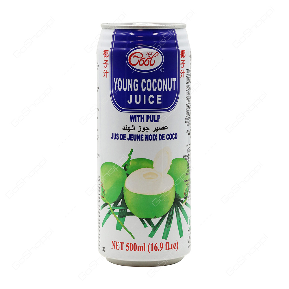 Ice Cool Young Coconut Juice With Pulp 500 ml