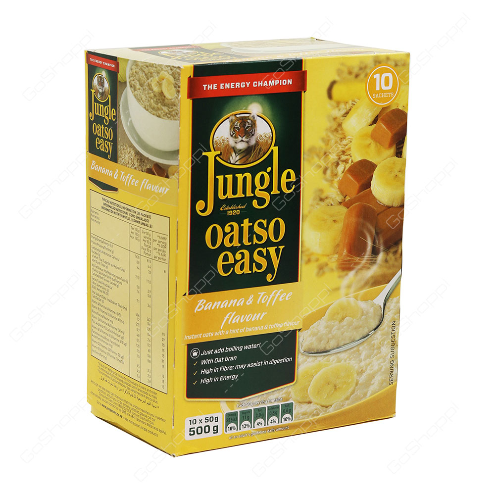 Jungle Oatso Easy Banana And Toffee Flavour 10X50 g