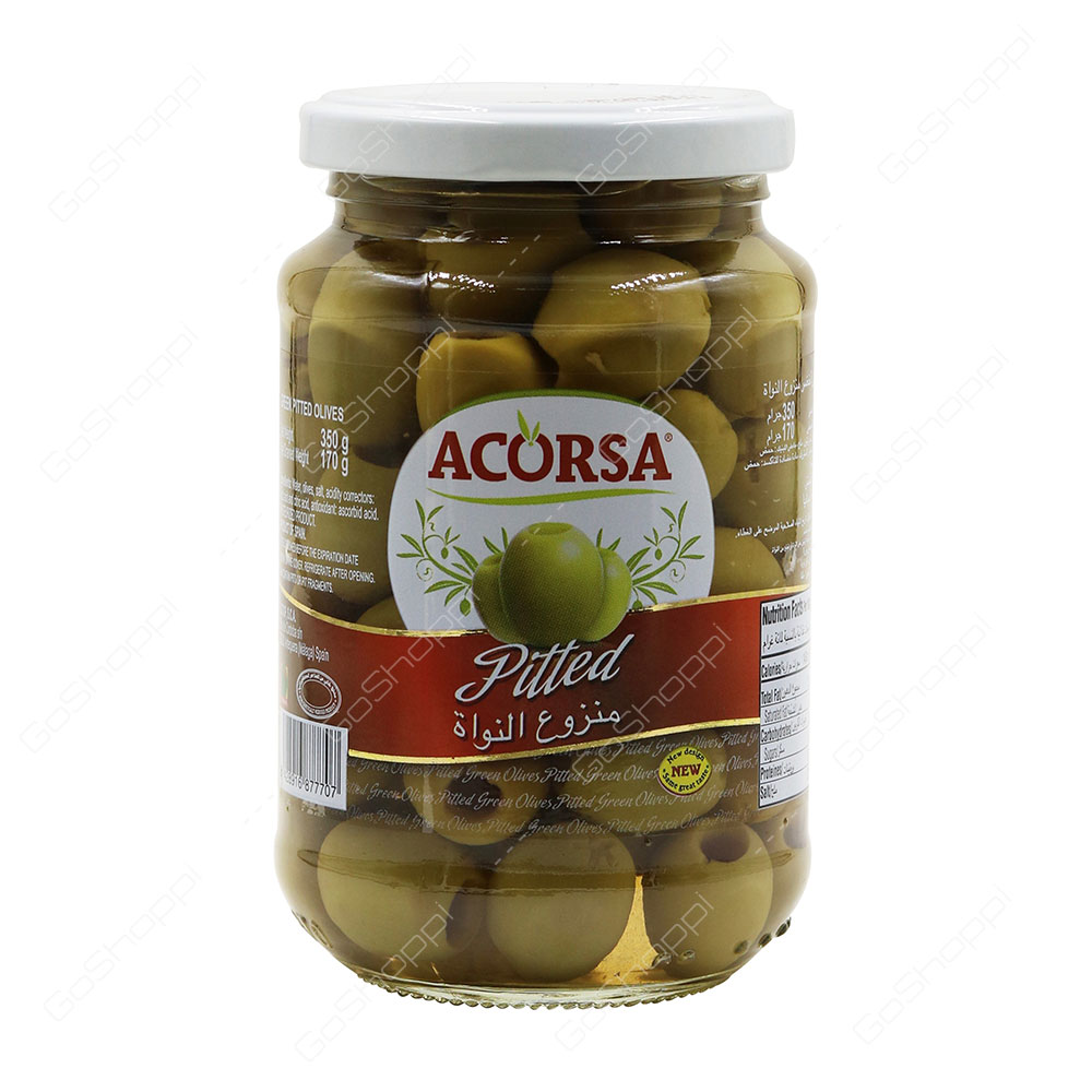 Acorsa Pitted Green Olives 350 g